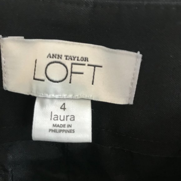Ann Taylor Loft jet black cuffed trousers, size 4 - Picture 5 of 5